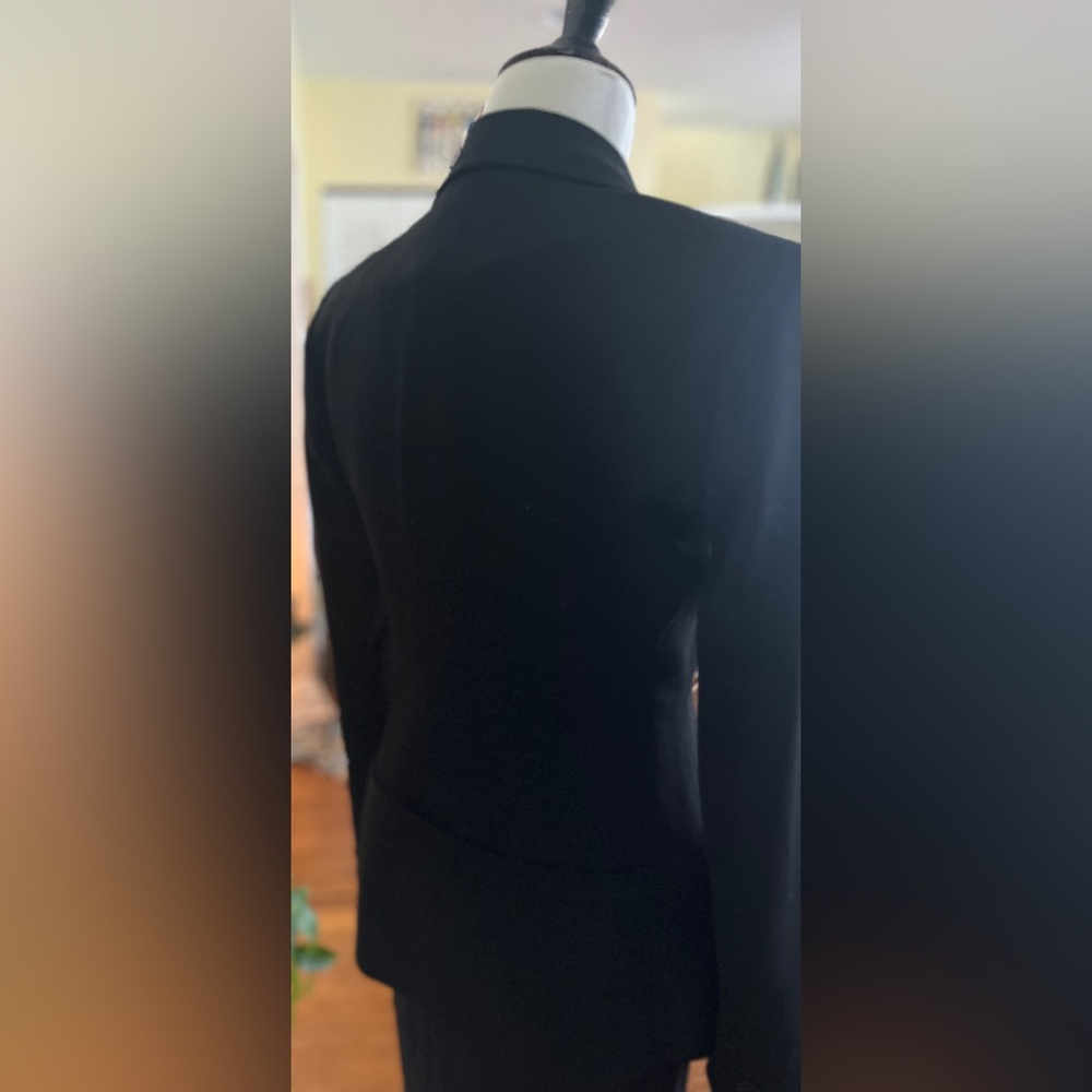 Vintage Retro Vertigo Black Blazer Jacket Fitted Elegant SZ S - Picture 5 of 6